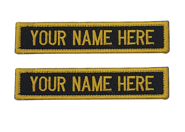 Embroidered Army Name Tab for Combat Dress - Set of 2 Personalised OLD PATTERN